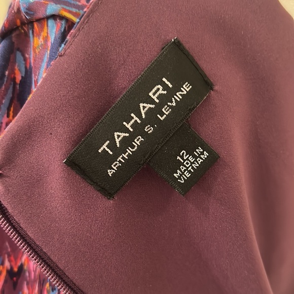 Tahari Arthur S. Levine Faux Wrap Long sleeve midi dress - Picture 6 of 6